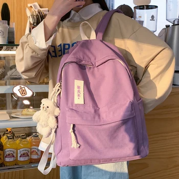 SEETIC 2021 Farbou Dievča Školy Taška Kawaii Ženy Batoh Študent Dámy Roztomilý Cestovný Batoh Bagpack Veľké Backbag