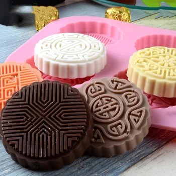 3D silikónové formy na šesť kolo mesiac koláče, silikónové mydlo formy robiť tortu formy, mlieko bar formy, čokoláda, formy mydlo nástroj