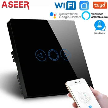 ASEER,UK Štandard WiFi Dimmer Prepínač,Smart Svetlo Dotykový Spínač Načasovanie & Stmievanie Funkciu,AC110V-240V,Kompatibilné Alexa & Google