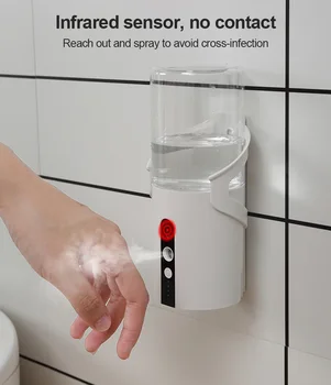 320ML Automatické Mydla Touchless Dezinfekcia Stroj na Stenu Senzor Hmlu Hand Sanitizer Dezinfekcia Postrekovač