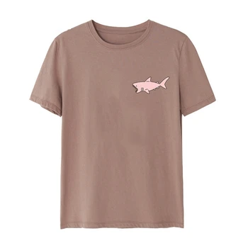 Ružová Zvierat Patch Žehlička na Žralok Škvrny na Oblečení DIY T-shirt Nášivka Prenos Tepla Nálepky Prúžok na Oblečenie Tepelnej Stlačte