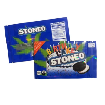 Prázdne ziplock Stoneo Jedlé tašky Stoneo Dvojité stuf Čokoláda Narodeninovú tortu Mylar taška