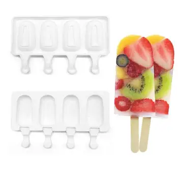 Silikónové Popsicle Ice Cream Kocka Formy Maker Sandwich Nástroje Popsicle Nástroje Krém Zásobník Na Šťavy, zmrzlinu Lízatko J7T9