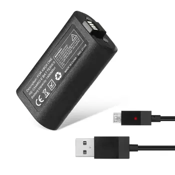 Pre Xbox One X S Play a Charge Kit Lítium-polymérová Nabíjateľná Batéria & Nabíjací Kábel