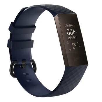 Úradný Pevné Silikónové Ramienka Pre Fitbit poplatok 4 poplatok 3 SE Smart Pásma Nahradenie Šport Watchband Black Pracky Malá Veľká
