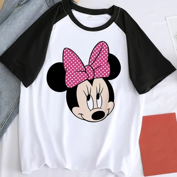 Letné Topy Disney Mickey Mouse Ženy/MUŽI T-shirt Femme Kawaii Cartoon Minnie Mouse Tees Móde Pár Tričko Muž/Žena