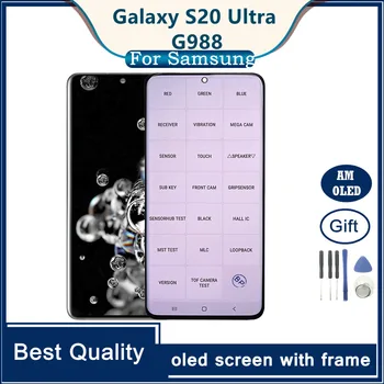 ORIGINÁLNE LCD pre SAMSUNG Galaxy S20 Ultra G988F G988B/DS Dotykový Displej lcd displej Digitalizátorom. Montáž S20 Ultra s20Ultra