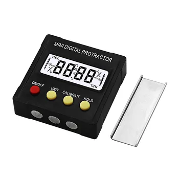 LAMEZIA Mini Digital Inclinometer Elektronické Úrovni Box Uhlomeru Rozchod Uhol Meter Finder Magnetické Základne Meracie Nástroje