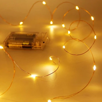 LED Rozprávkových Svetiel Batérie Medený Drôt Foto Klip 3M 5M 10M Garland String Svetlo Vianočné Svadobné Party Výzdobu