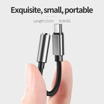 USB Typu C na 3,5 mm Slúchadlá Kábel, Adaptér 3,5 mm Jack AUX Audio Kábel Converter Drôt pre Xiao Redmi Huawei P30 3. 5 Jack Kábel