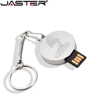 JASTER Mini kovové USB flash disk 4G 8G 16GB 32GB 64GB 128G Prispôsobiť Pero Disk USB Memory Stick U diskov darček Vlastné logo