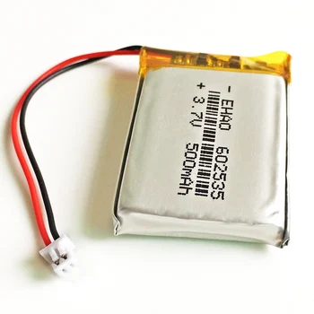3,7 V 500mAh Lítium-Polymérová LiPo Nabíjateľná Batéria 602535 s JST 1,25 mm konektor 2pin Pre Mp3, GPS, bluetooth, Fotoaparát, hodinky