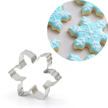 3D Snowflake Cookie Cutter Nehrdzavejúcej Ocele Cookie Formy Pečenie Perníkov Pečenie Forma Biscuit Rezačka pre Domáce Veľkonočné Strany
