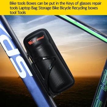 ZÁPAD CYKLISTIKA Bicykle Cyklistická Taška PVC Koleso Súprava na Opravu Skladovanie Kapsule Prípade, jazda na Bicykli Repair Tool Bag Bicykli Skladovanie Fliaš