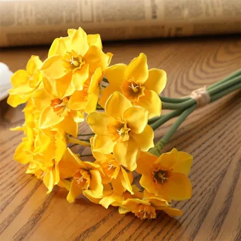 Domov Izba Umelé Simulácia Narcis Kvet Obývacia Izba Okno Dekor Falošné Kvety Svadobná Scéna Dekor Daffodil