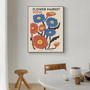 Flower Shop Prihlásiť Plagáty a Vytlačí Kvetinárstvo Darček Kvetinový Trh Amsterdam Tokio Soule Kodani Plátno maľovať Obrázky Dekor