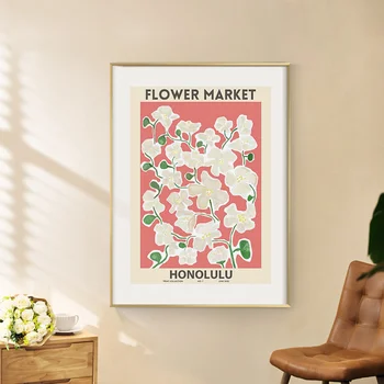 Flower Shop Prihlásiť Plagáty a Vytlačí Kvetinárstvo Darček Kvetinový Trh Amsterdam Tokio Soule Kodani Plátno maľovať Obrázky Dekor