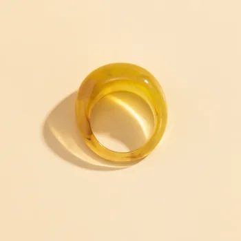 Nový Kórejský Farebné Priehľadné Živice, Akrylové Geometrie Nepravidelný Prst Prstene Pre Ženy, Dievčatá Drahokamu Otvorenie Prstene, Šperky