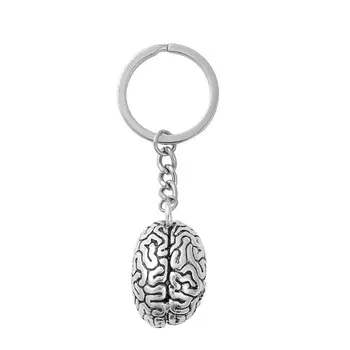 Mozog Keychain Zliatiny Smart Brainiac IQ Krúžok Fob Reťazca Medicíny Ľudských