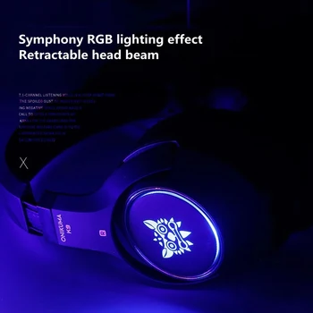 LED Bezdrôtové Bluetooth Slúchadlá S tlmenia Hluku Vstavaný Mikrofón A 3,5 mm Jack Stereo Hudobný Headset K9