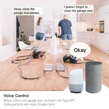 Wofea Garážové brány Otvárač wifi diaľkové ovládanie supprot Alexa domovská stránka Google voice vzdialenej práce s tuyasmart & smartlife APP
