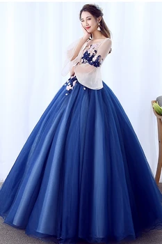 Quinceanera Šaty Spp Rukáv Party Šaty 2021 Prom Šaty Luxusnej Čipky Kvetinový Tlač Plesové Šaty, Šaty De Bal Vestidos Plus Veľkosť