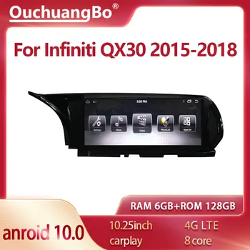 Ouchuangbo Autoradio pre 10.25 palcový Infiniti QX30 Q30 roky 2013-2018 autorádia GPS navi video prehrávač 128GB carplay Android 10