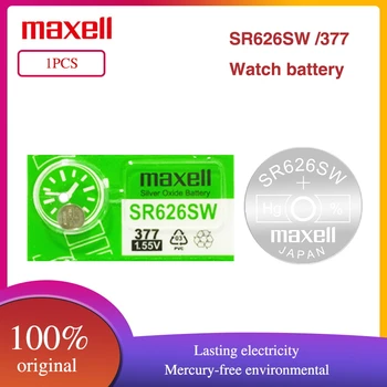 Maxell Originálne 377 SR626SW SR626 AG4 1.55 V Oxid Strieborný Sledovať, Batéria SR626SW 377 Tlačidlo okrúhlu VYROBENÉ V JAPONSKU