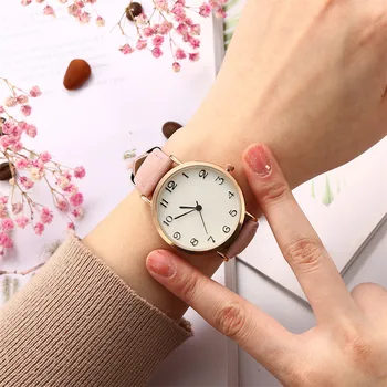 Nový Jednoduchý Dámy Quartz Hodinky Temperament Bežné Hodinky Ženské Modely relojes para mujer dames horloge часы женские наручные