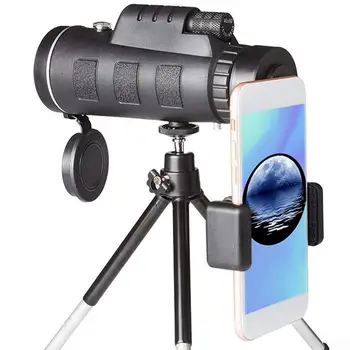 40X60 Zoom Monokulárne Ďalekohľad Jasné Slabé Nočné Videnie Vreckový Ďalekohľad S Chytrý Telefón Držiak Pre Kempovanie Rozsah Ďalekohľady