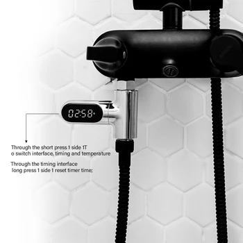 Elektrické sprchovým Kútom, Kohútik Vody Teplomer S LED Digitálne Obrazovky 360° Otáčanie Kúpeľňa Detská Kúpeľ Vody Teplomer Celzia