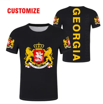 GRUZÍNSKO t shirt diy zadarmo zákazku názov počet geo t-shirt národ príznak ge tlač gruzínskej republiky krajiny, fotografie, logá oblečenie