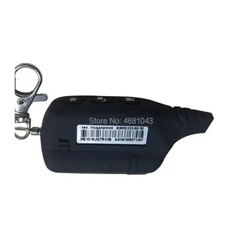 Lacné A91 keychain Fob 2-pásmový LCD Diaľkové Ovládanie Tlačidlo + Silikónové puzdro Pre ruskú Dve Spôsobom, Auto Alarm StarLine A91