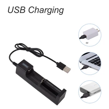 Univerzálny 1 slot Batéria USB Nabíjačku adaptér LED Smart Chargering pre Nabíjateľné Batérie Li-ion 18650 26650 14500