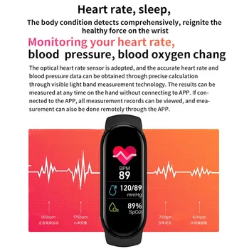 M6 Smart Hodinky Muži Ženy Srdcového tepu Bluetooth Športové Fitness Hodinky, Náramok pre Android ios reloj inteligente hombre