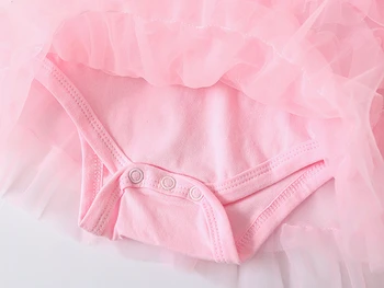 Čipky Luk Baby Šaty Dievča Novorodenca 1 Rok Svadobné Party Letné Šaty jednodielne Dievčenské Oblečenie