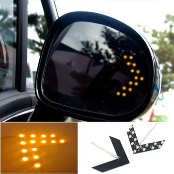 2ks /set 12V 14 SMD Auto Styling LED Zase Signálneho Svetla Spätné Zrkadlo Šípku Panely Kontrolka Spätné Zrkadlo Signál Žiarovka