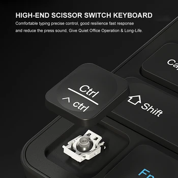 Nabíjateľná Klávesnice a Myši Kombinovaný Typ-C Port 2.4 GHz Ultra Tenké Tichý Bezdrôtového pripojenia USB Klávesnice, Ergonomický Dizajn pre Notebook PC