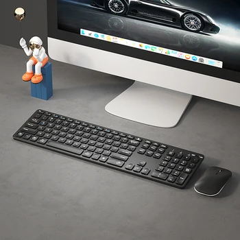 Nabíjateľná Klávesnice a Myši Kombinovaný Typ-C Port 2.4 GHz Ultra Tenké Tichý Bezdrôtového pripojenia USB Klávesnice, Ergonomický Dizajn pre Notebook PC