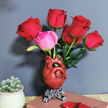 BAO KUANG TA Anatomické Srdce Váza kvetináče Ploche Ornament Polica Dekor Novinka, Moderné Stolové Obývacia Izba Dekorácie R7092