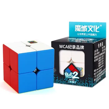 Moyu Fidget Hračka 2x2x2 Meilong Magic Cube 2x2 Skutočnú Farbu Magic Cube Študent Racing Úvodnej Súťaže Vzdelávacie Hračka