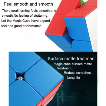 Moyu Fidget Hračka 2x2x2 Meilong Magic Cube 2x2 Skutočnú Farbu Magic Cube Študent Racing Úvodnej Súťaže Vzdelávacie Hračka