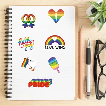 10/50Pcs Pohode Rainbow LGBT Anime Graffiti Nálepky Estetika Notebook Skateboard Kufor Bicykli Nepremokavé Nálepky Odtlačkový Dieťa Hračku