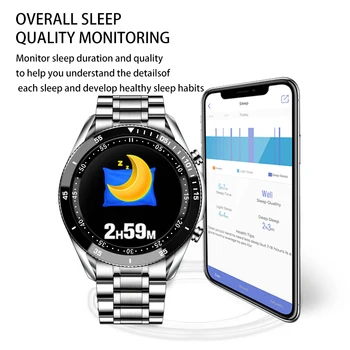 LIGE 2021 Ocele Kapela Smart Hodinky Mužov plne Dotykový Displej Športové Fitness Hodinky Vodotesné Bluetooth Pre Android ios smartwatch Mens